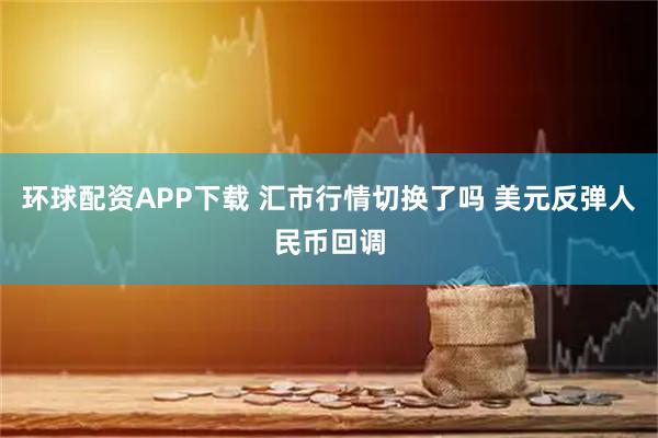 环球配资APP下载 汇市行情切换了吗 美元反弹人民币回调